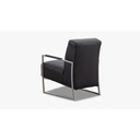 K+W - 7400 exklusiv Sessel in Leder Bronco grau-blau