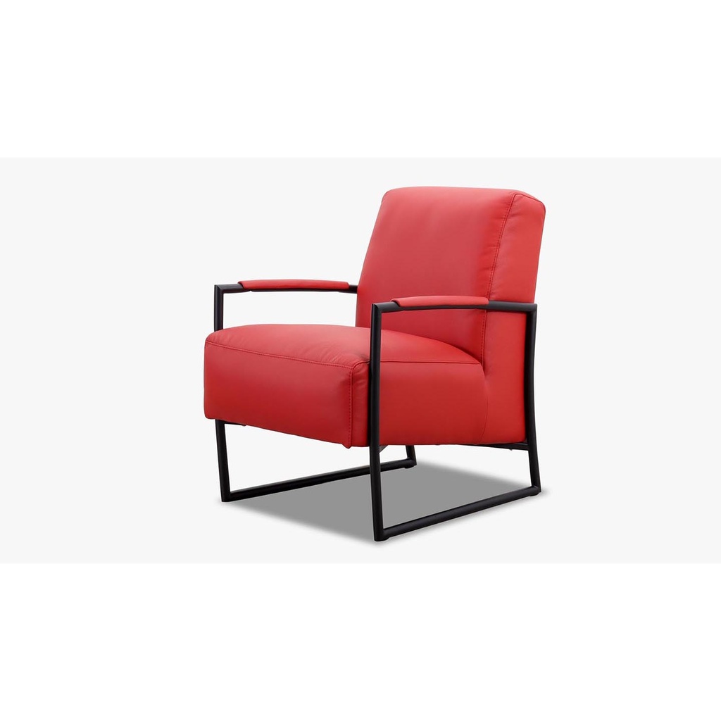 K+W - 7400 exklusiv Sessel in Leder Bronco rot