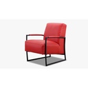 K+W - 7400 exklusiv Sessel in Leder Bronco rot
