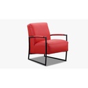 K+W - 7400 exklusiv Sessel in Leder Bronco rot