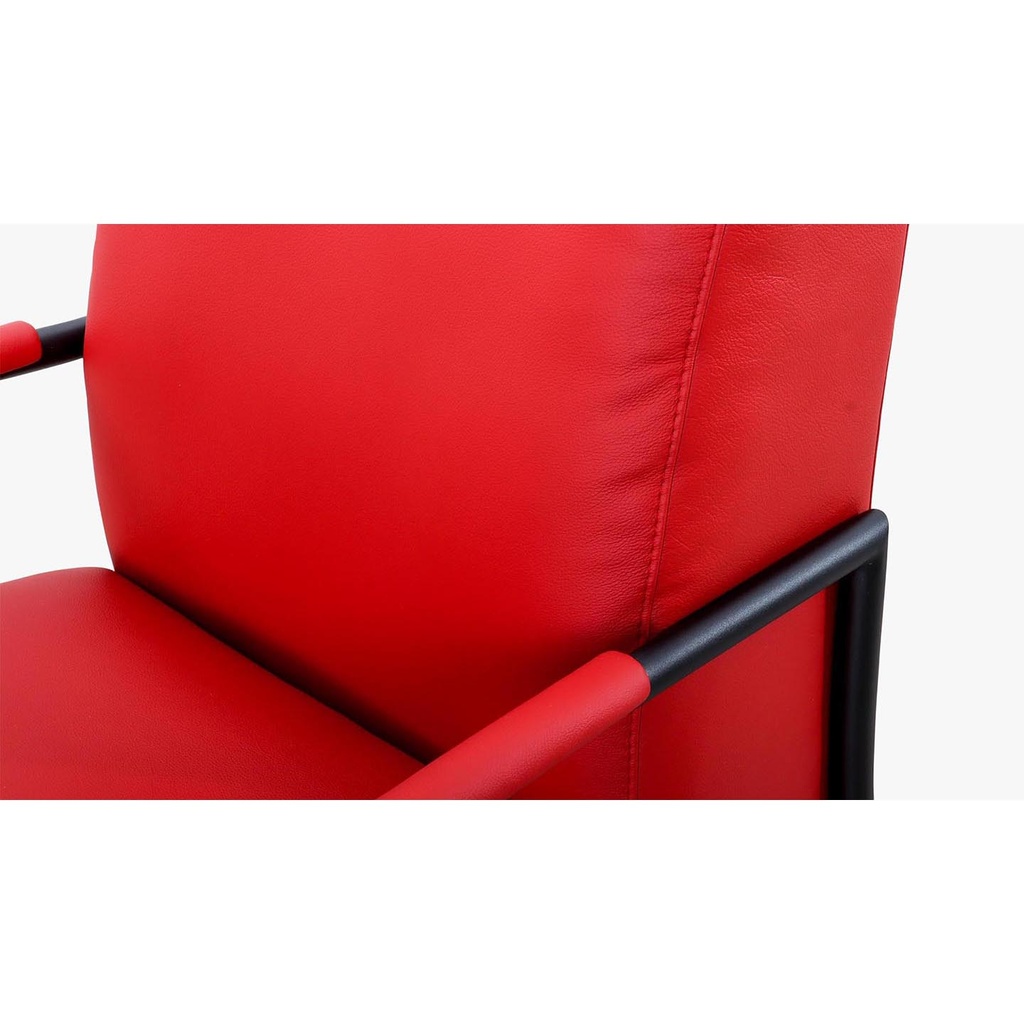 K+W - 7400 exklusiv Sessel in Leder Bronco rot
