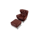 Candy Hocker Sixty in Leder Nature brown
