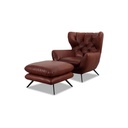 Candy Hocker Sixty in Leder Nature brown