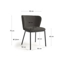 Danish Lemonite Stuhl Ciselia in Boucle Stoff