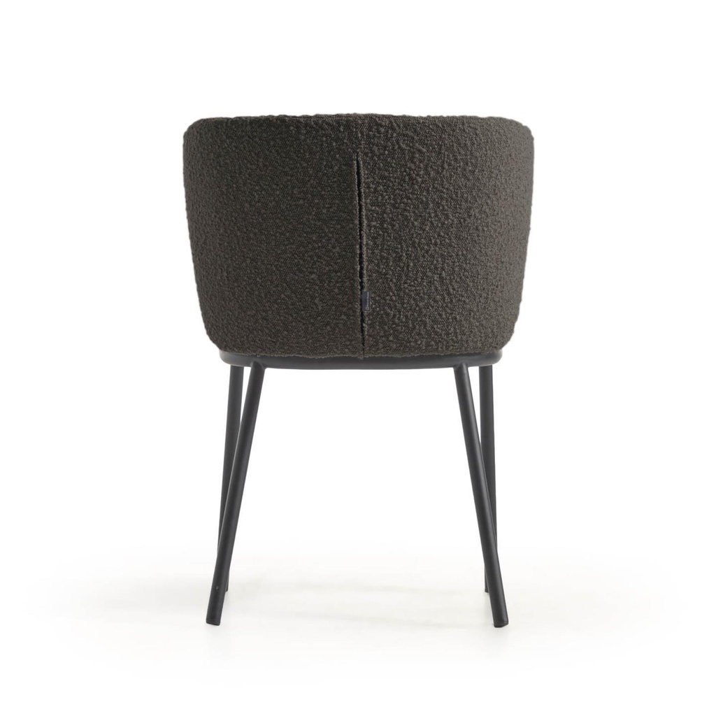 Danish Lemonite Stuhl Ciselia in Boucle Stoff