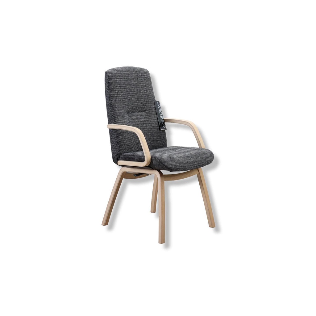 Conform Esszimmer 2x Armstuhl Freetime Dining in Stoff Melange night