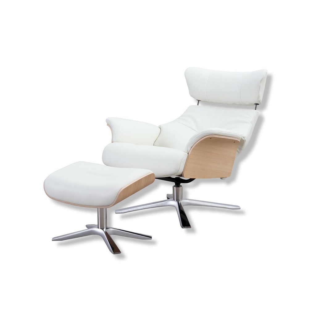 Conform Fernsehsessel Air in Leder Fantasy pure white
