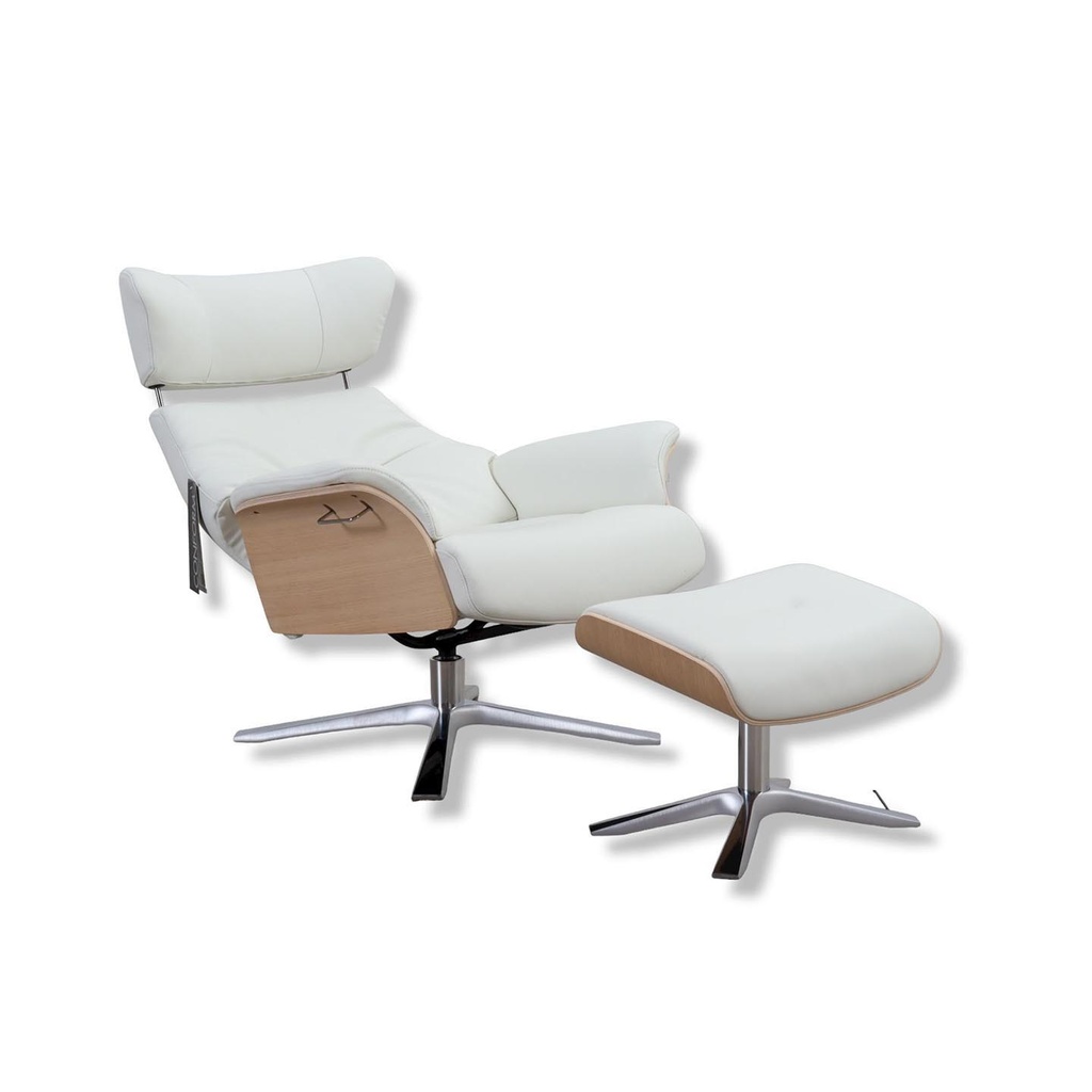 Conform Fernsehsessel Air in Leder Fantasy pure white