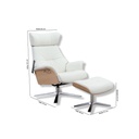 Conform Fernsehsessel Air in Leder Fantasy pure white