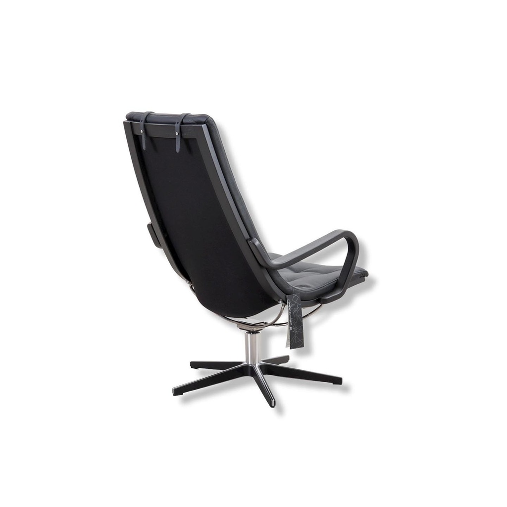 Conform Sessel Life in Leder Naturelle schwarz