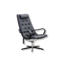 Conform Sessel Life in Leder Naturelle schwarz