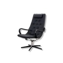 Conform Sessel Life in Leder Naturelle schwarz