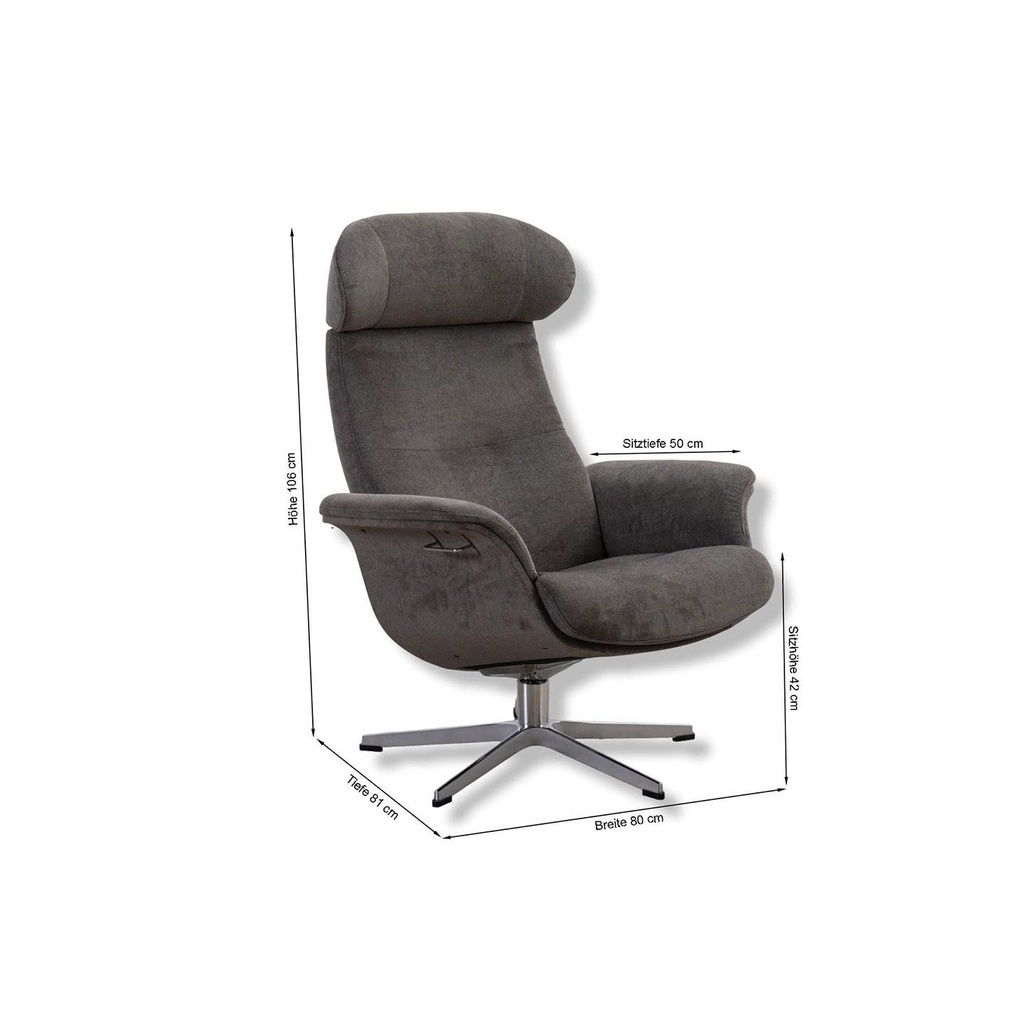 Conform Sessel Time Out in Stoff Velvety mole