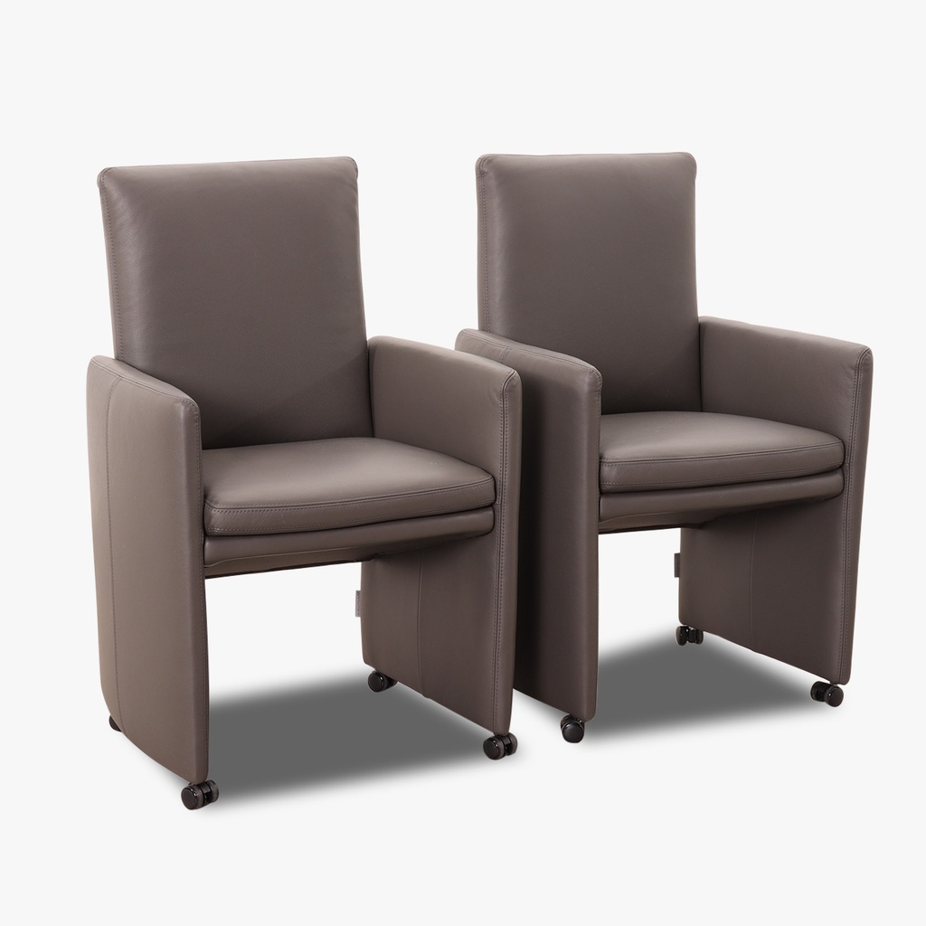 Willi Schillig Stuhl-Sessel 10600 RIALTO MH in Leder Z73 graphit
