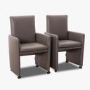Willi Schillig Stuhl-Sessel 10600 RIALTO MH in Leder Z73 graphit