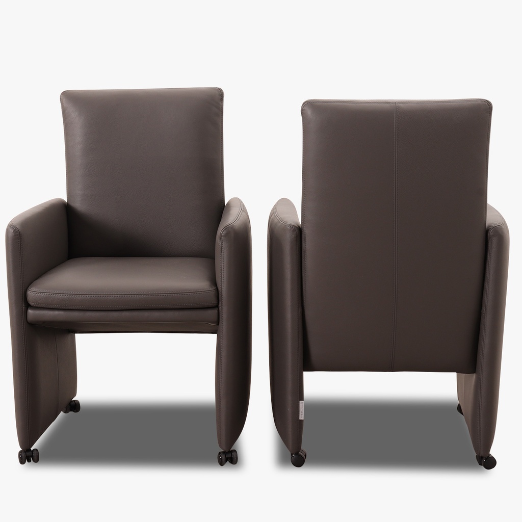Willi Schillig Stuhl-Sessel 10600 RIALTO MH in Leder Z73 graphit