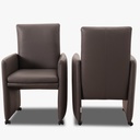 Willi Schillig Stuhl-Sessel 10600 RIALTO MH in Leder Z73 graphit