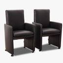 Willi Schillig Stuhl-Sessel 10600 RIALTO MH  in Leder Z73 nachtschwarz