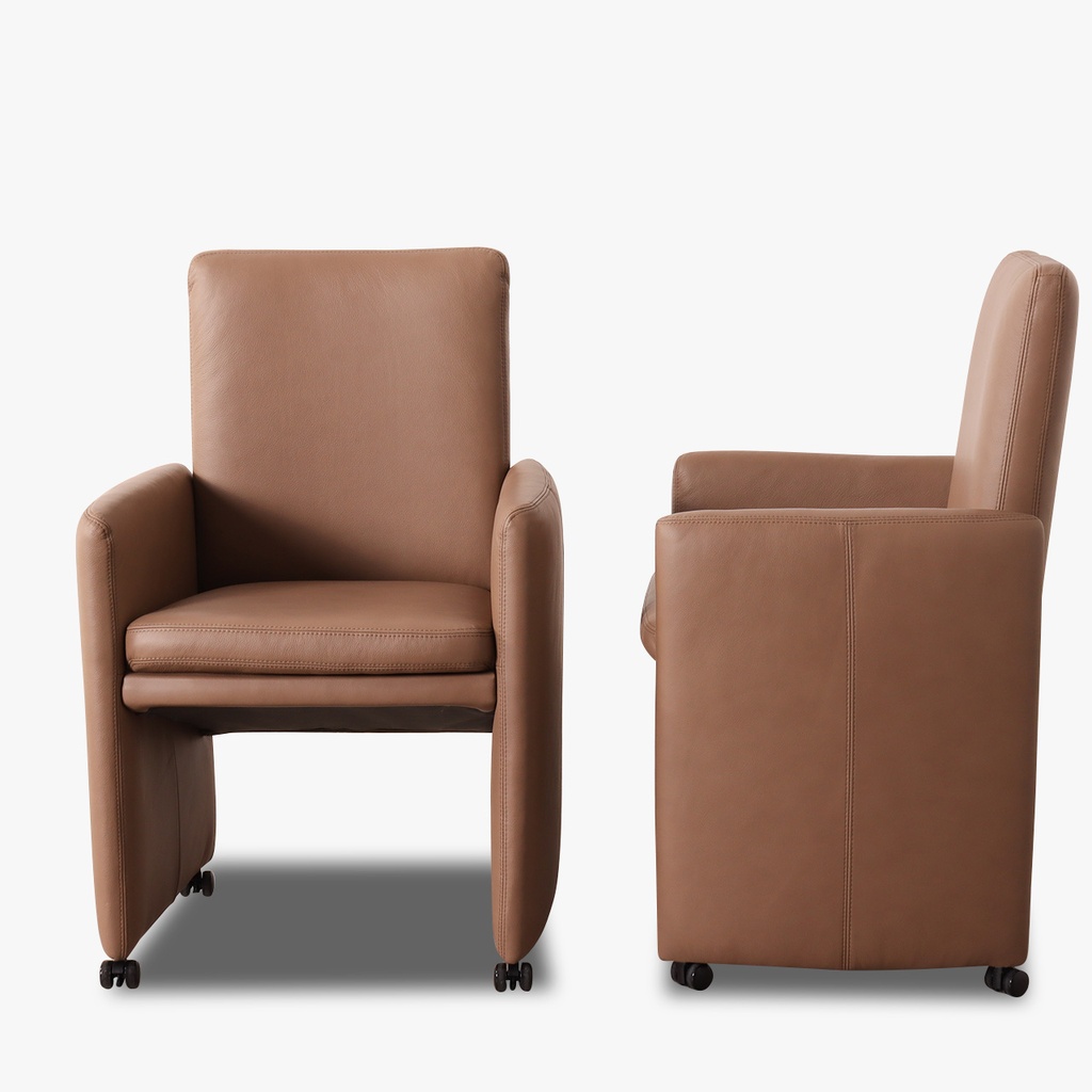 Willi Schillig Stuhl-Sessel 10600 RIALTO MH in Leder Z73 terra