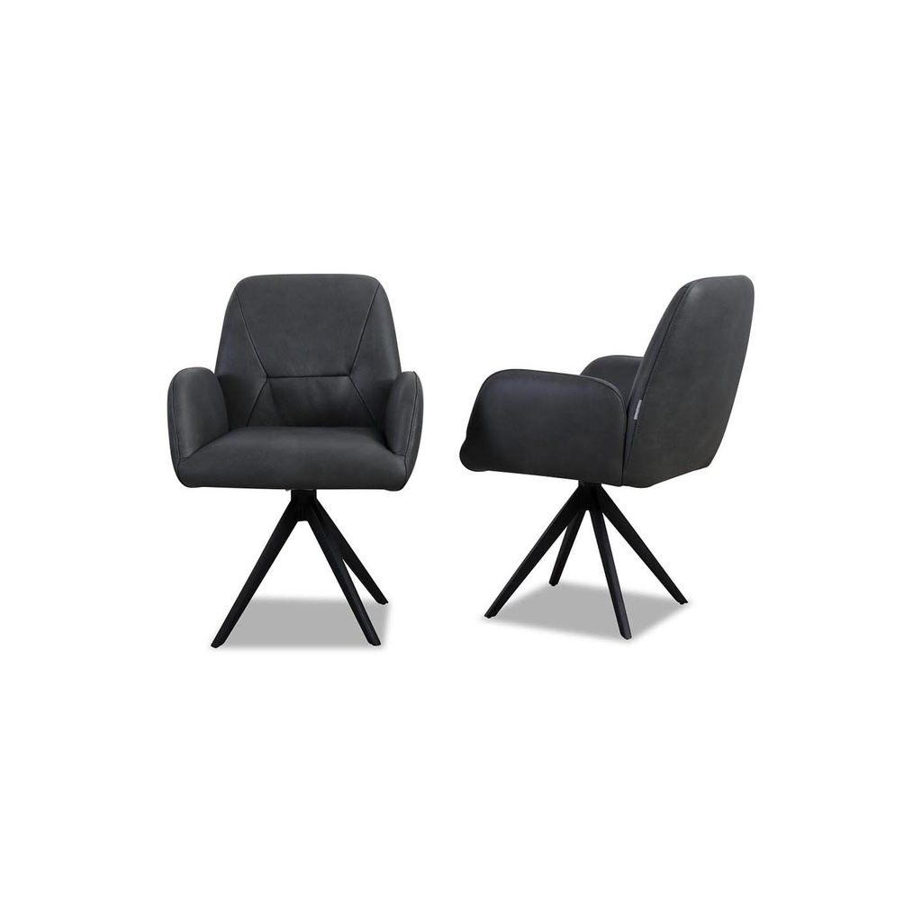 Willi Schillig Stuhl 11620 OLE in Leder Z75 anthracite