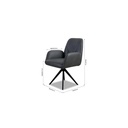 Willi Schillig Stuhl 11620 OLE in Leder Z75 anthracite