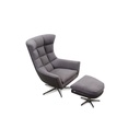 Calia Italia Sessel JACOB in Leder Nouveau und Stoff Bentley
