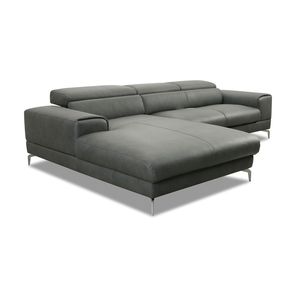 Willi Schillig Piedroo 21106 in Leder Z69 anthrazit vorstehend links
