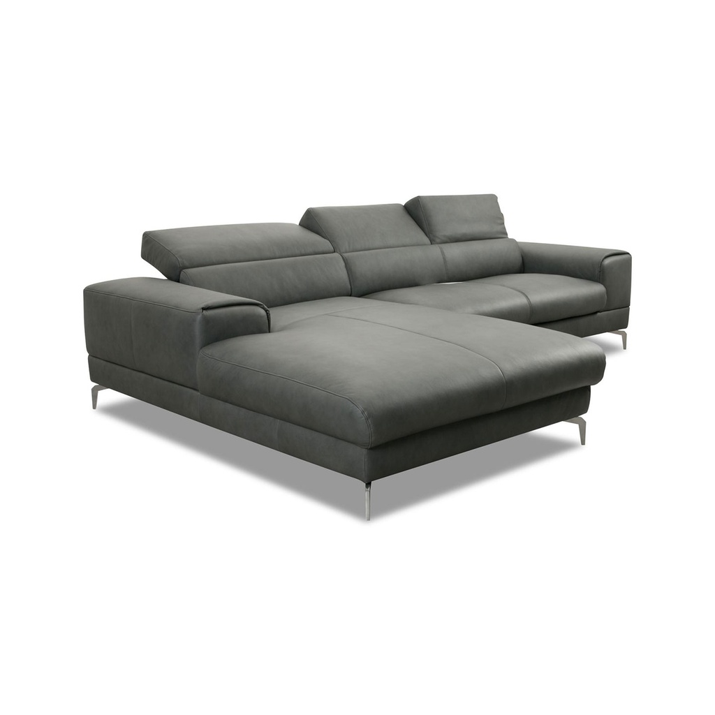Willi Schillig Piedroo 21106 in Leder Z69 anthrazit vorstehend links