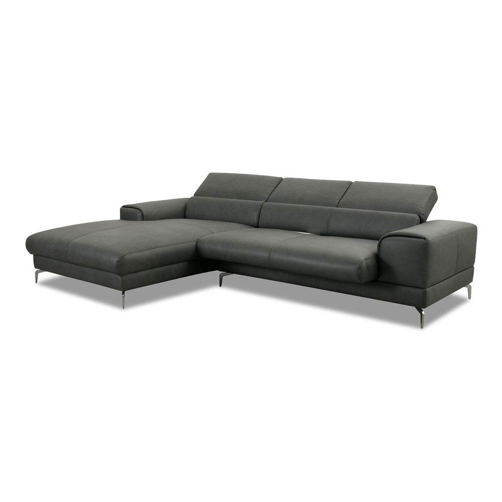 Willi Schillig Piedroo 21106 in Leder Z69 anthrazit vorstehend links