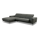 Willi Schillig Piedroo 21106 in Leder Z69 anthrazit vorstehend links