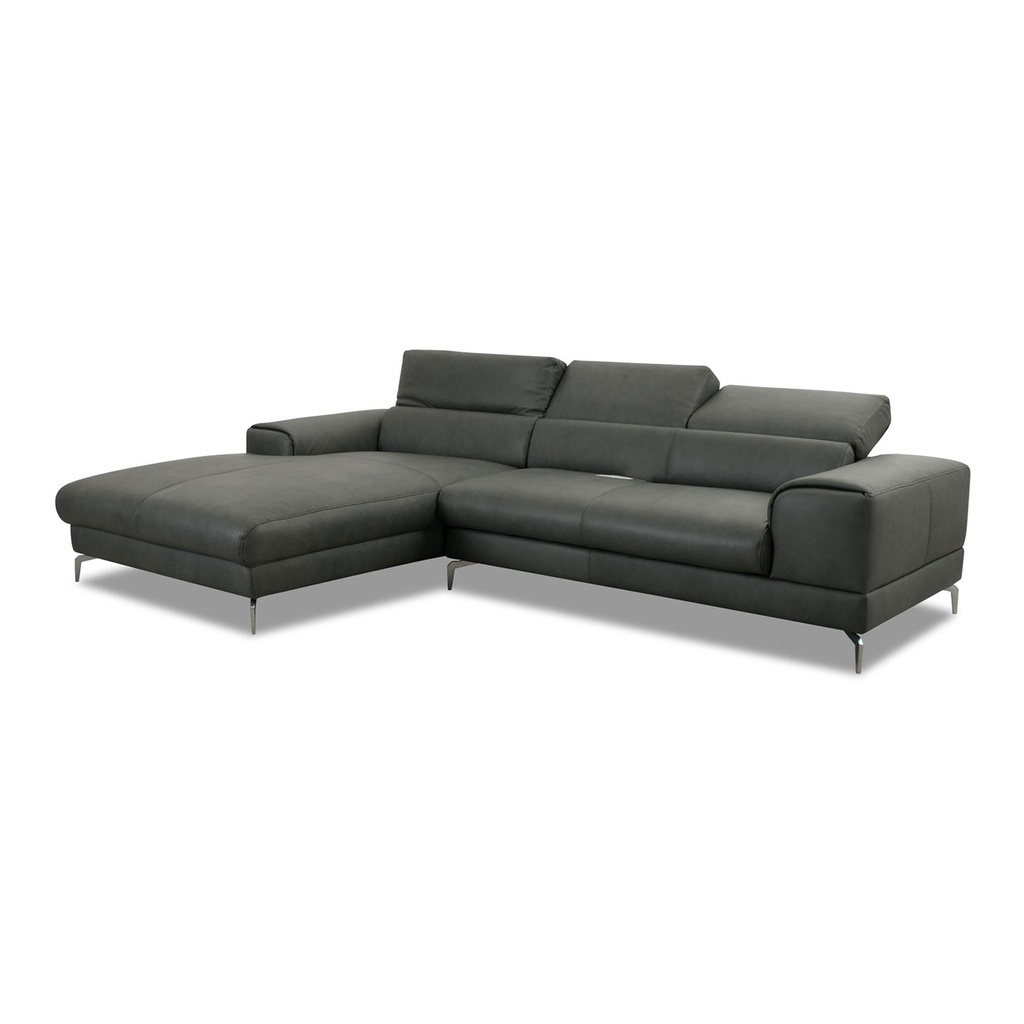 Willi Schillig Piedroo 21106 in Leder Z69 anthrazit vorstehend links