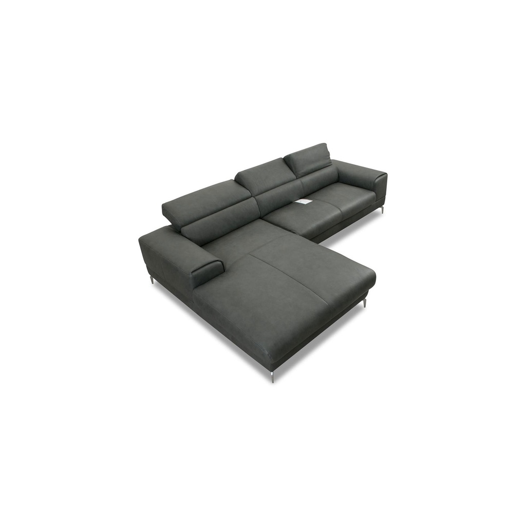 Willi Schillig Piedroo 21106 in Leder Z69 anthrazit vorstehend links
