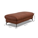 Willi Schillig Hocker 21106 Piedroo in Leder Z69 cognac