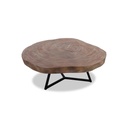 Iccoon Couchtisch Rock 110 Ø  Steinoptik maroon