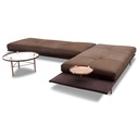 Calia Italia Gianduiotto JR Sofa in Kombination Leder Mammut und Stoff Ginevra 