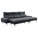 ES Brand Ecksofa Esmara in Leder L180 schwarz