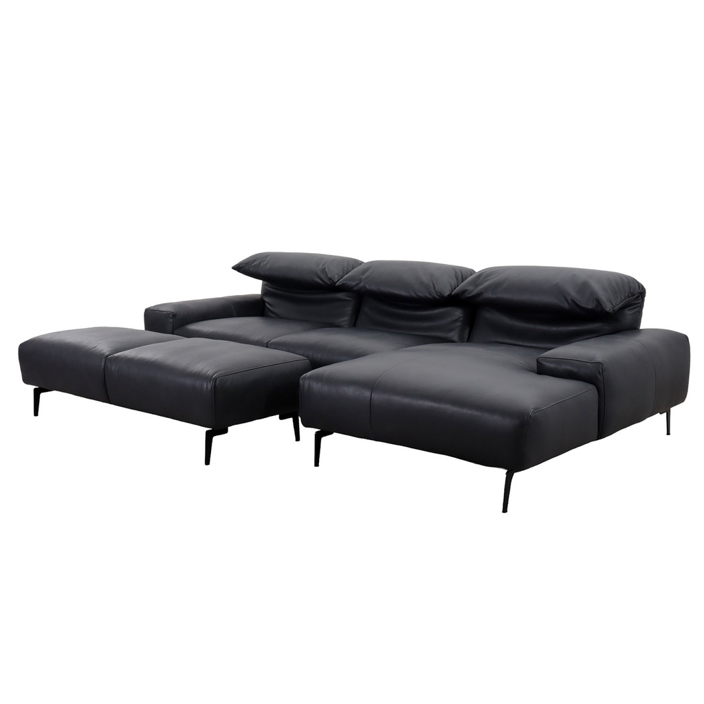 ES Brand Ecksofa Esmara in Leder L180 schwarz