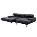 ES Brand Ecksofa Esmara in Leder L180 schwarz
