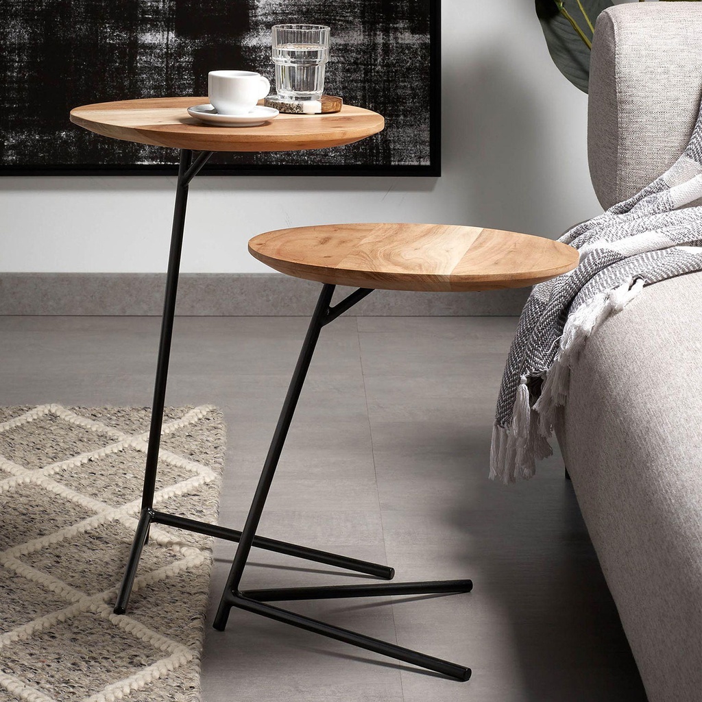 Danish Lemonite Asha Set aus 2 Beistelltischen Ø 40 cm 
