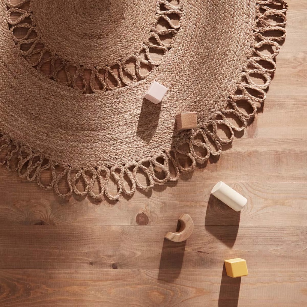 Danish Lemonite rug Vicenza round natural - size Ø120cm
