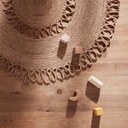 Danish Lemonite rug Vicenza round natural - size Ø120cm