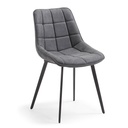 Danish Lemonite Stuhl ADAM in Stoff graphite