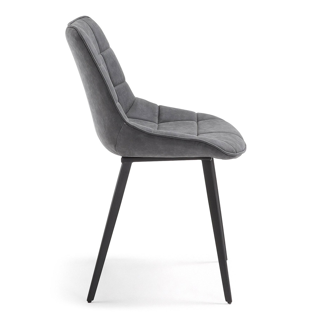 Danish Lemonite Stuhl ADAM in Stoff graphite