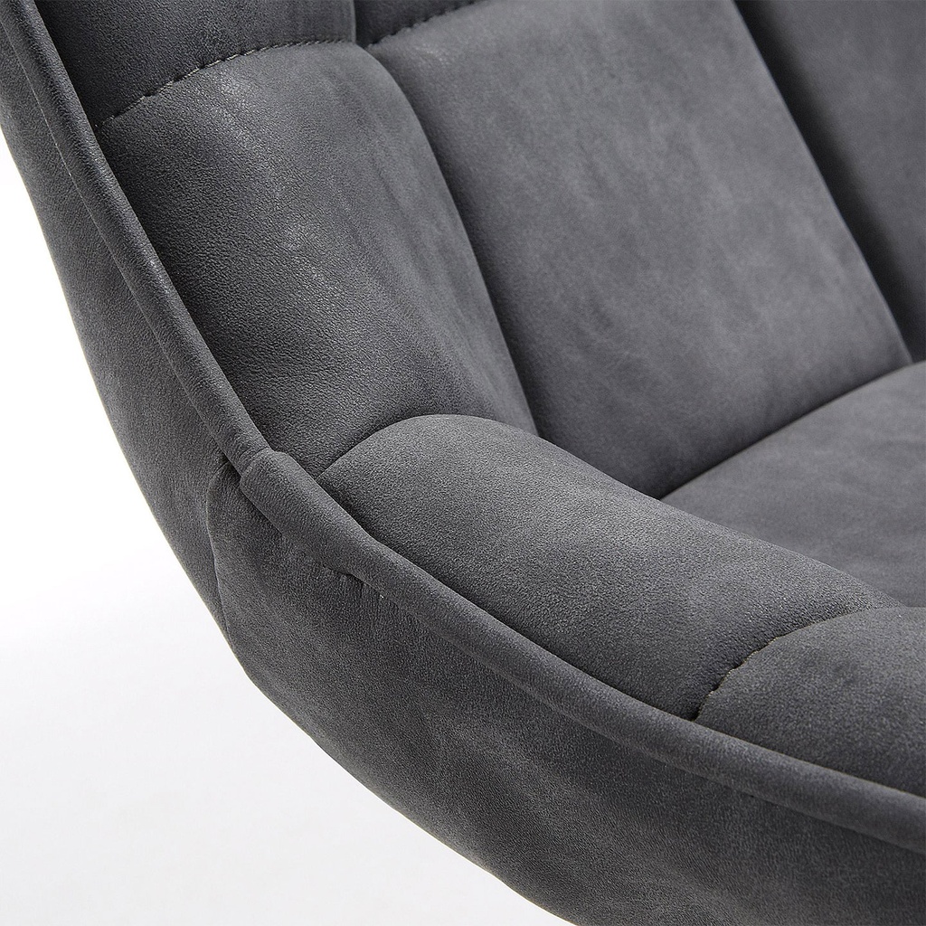 Danish Lemonite Stuhl ADAM in Stoff graphite