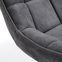Danish Lemonite Stuhl ADAM in Stoff graphite