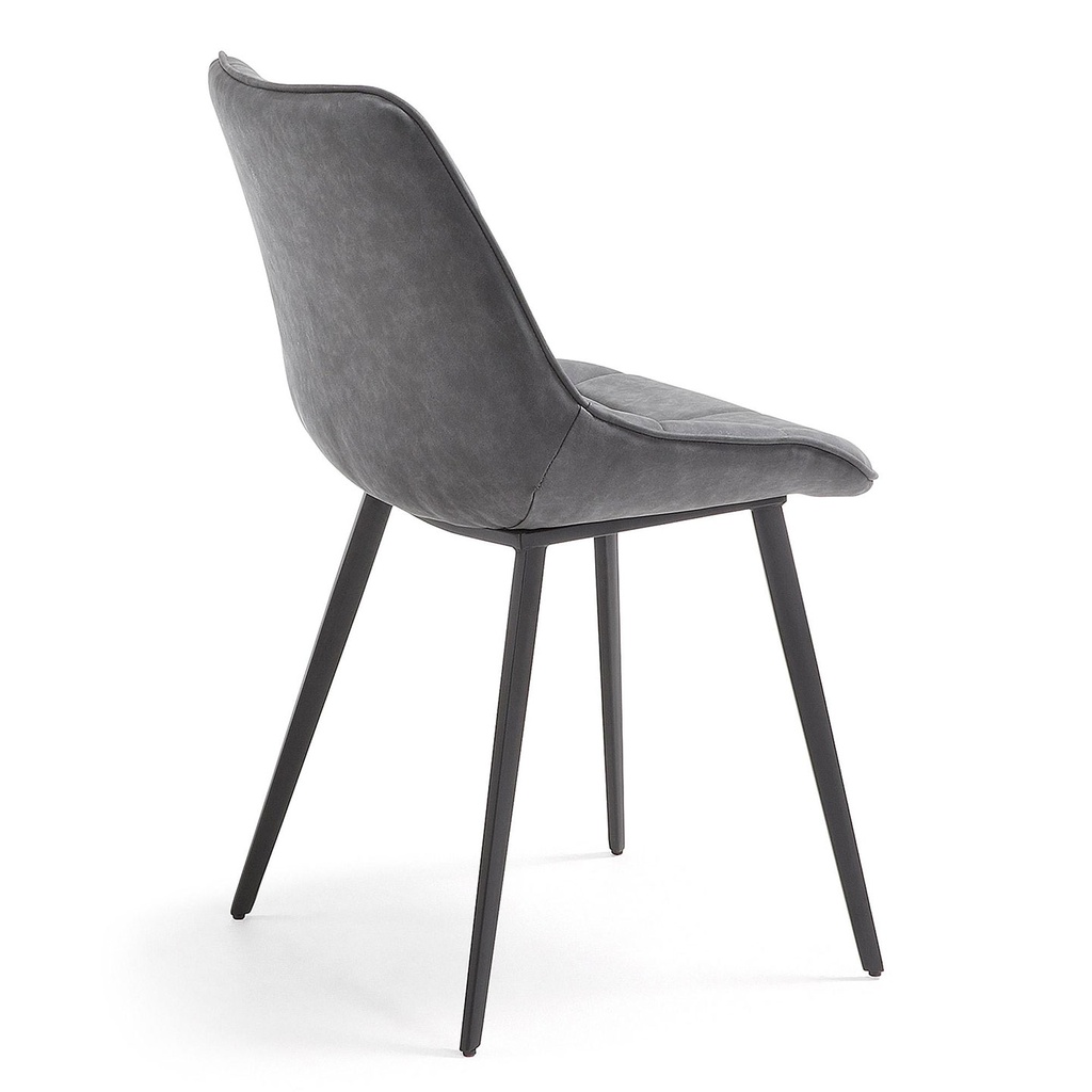 Danish Lemonite Stuhl ADAM in Stoff graphite