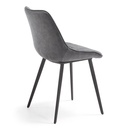 Danish Lemonite Stuhl ADAM in Stoff graphite
