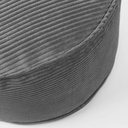 Danish Lemonite Wilma großer Pouf breiter Cord grau Ø 70 cm