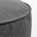 Danish Lemonite Wilma großer Pouf breiter Cord grau Ø 70 cm