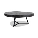 Iccoon Couchtisch Rock 110 Ø  Steinoptik anthrazit